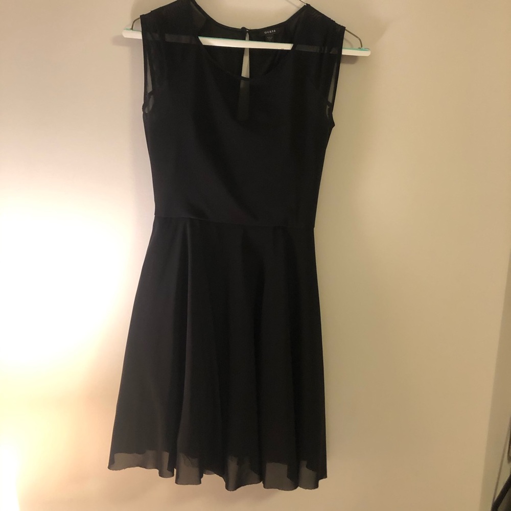MESH GUESS BLACK DRESS LBD - Picture 4 of 4
